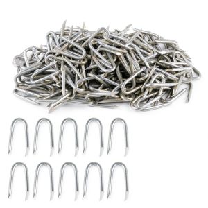 Sopoloray U Nails Galvanized Steel Wire Fencing Staples-0