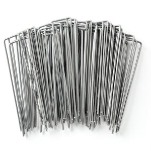 CVNDKN Galvanized Steel Landscape Staples Adjustable 100-0