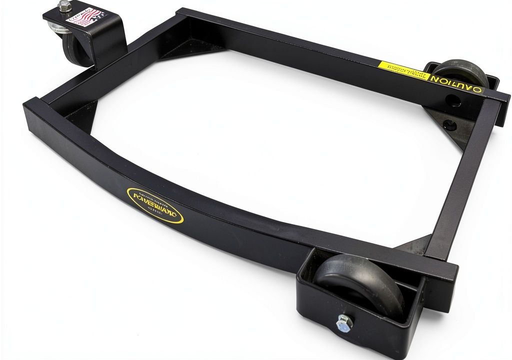 Installing Powermatic Mobile Base Universal Fit Heavy Duty Steel Frame on a wooden workbench