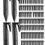 PercyEffie Plastic Lawn Stakes Nylon Ground Spikes 500 Pack-0