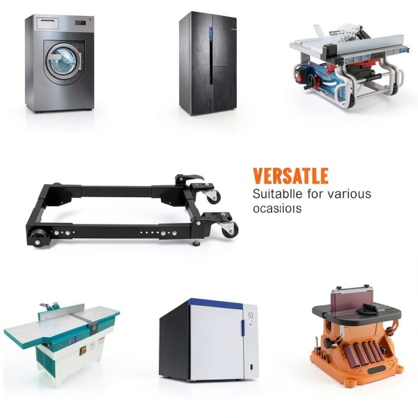 VEVOR Mobile Base Carbon Steel 1500 lb Capacity Adjustable-5