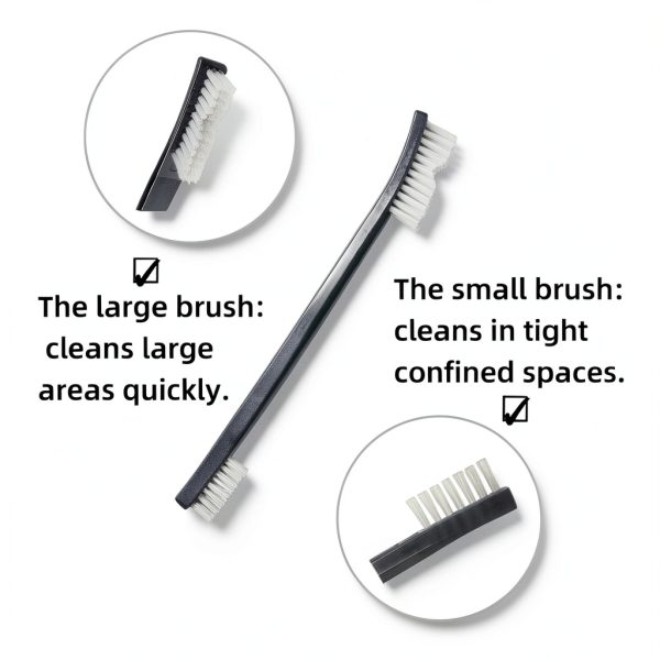 Small Wire Brush Pro Kit 6 Pack Nylon Bristles PAOTEEM Black-2