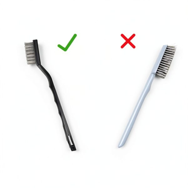 Mini Stainless Steel Wire Brush Set PPgod 15PCS Curved Handle Brushes-6
