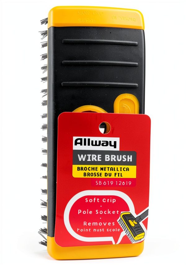 Allway Tools SB619 Soft Grip Carbon Steel Heavy Duty Steel Wire Brush-0