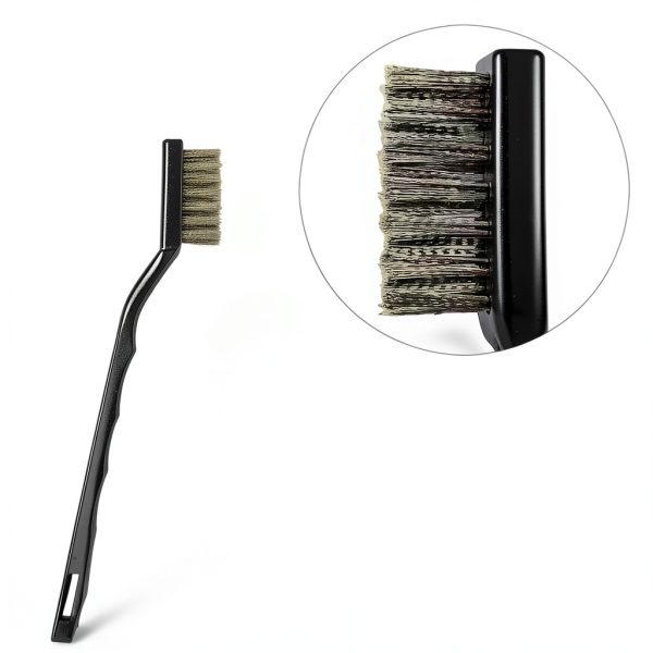 Mini Stainless Steel Wire Brush Set PPgod 15PCS Curved Handle Brushes-3