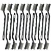 Mini Stainless Steel Wire Brush Set PPgod 15PCS Curved Handle Brushes-0