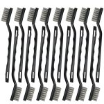 Mini Stainless Steel Wire Brush Set PPgod 15PCS Curved Handle Brushes-0