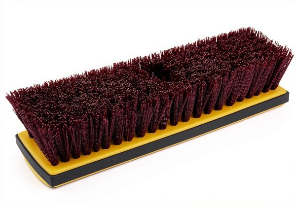 Amazon Basics 12" Deck Rectangular Brush With Soft Bumper, Black & Yellow-1