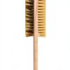 Wood Handle Metal Brush Eurotool Gold Brass Bristles 8.5in-0