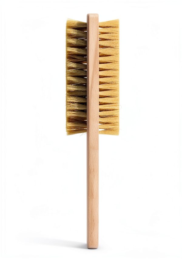 Wood Handle Metal Brush Eurotool Gold Brass Bristles 8.5in-0