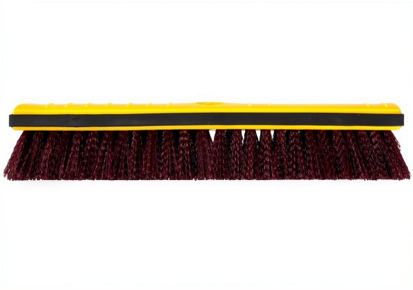 Amazon Basics 12" Deck Rectangular Brush With Soft Bumper, Black & Yellow-2