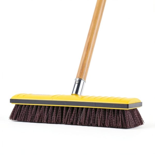 Amazon Basics 12" Deck Rectangular Brush With Soft Bumper, Black & Yellow-3
