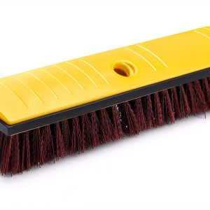 Amazon Basics 12" Deck Rectangular Brush With Soft Bumper, Black & Yellow-0