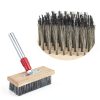 Wire Scrub Broom PIMEKOY Long Handle Stiff Bristle Floor Scrubber-3