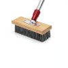 Wire Scrub Broom PIMEKOY Long Handle Stiff Bristle Floor Scrubber-1